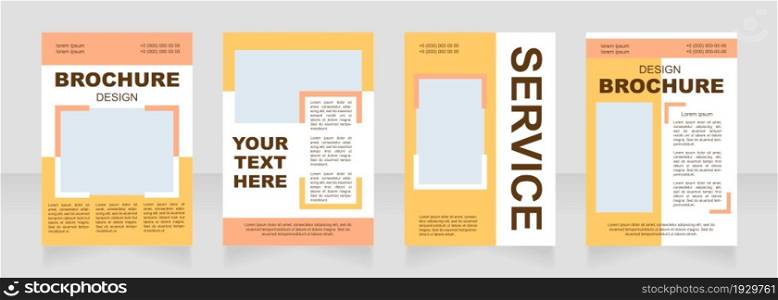 Seasonal work blank brochure layout design. Part time job info. Vertical poster template set with empty copy space for text. Premade corporate reports collection. Editable flyer paper pages. Seasonal work blank brochure layout design
