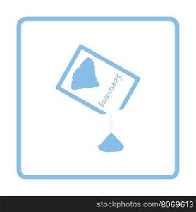 Seasoning package icon. Blue frame design. Vector illustration.