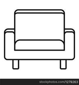 Seat armchair icon. Outline seat armchair vector icon for web design isolated on white background. Seat armchair icon, outline style