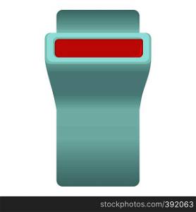 Seat belt button icon. Cartoon illustration of seat belt button vector icon for web. Seat belt button icon, cartoon style