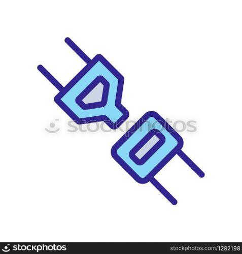 Seat belt icon vector. Thin line sign. Isolated contour symbol illustration. Seat belt icon vector. Isolated contour symbol illustration