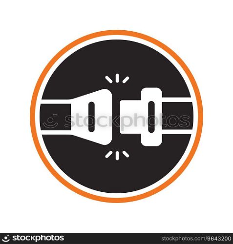 seat belt logo vector illustration template design