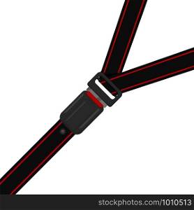 seat belt on a white background in flat style. seat belt on a white background in flat
