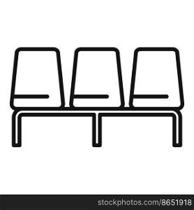 Seat complex icon outline vector. Waiting area. Chair lounge. Seat complex icon outline vector. Waiting area