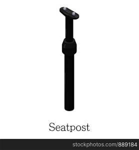 Seat post icon. Isometric illustration of seat post vector icon for web. Seat post icon, isometric 3d style