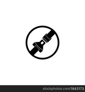 Seatbelt icon vector illustration logo design.