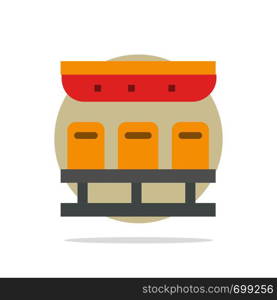 Seats, Train, Transportation, Travel Abstract Circle Background Flat color Icon