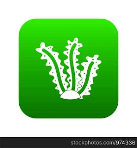 Seaweed icon digital green for any design isolated on white vector illustration. Seaweed icon digital green