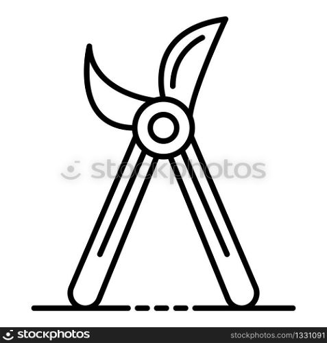 Secateurs icon. Outline secateurs vector icon for web design isolated on white background. Secateurs icon, outline style