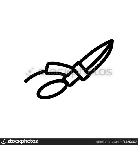secateurs with comfortable handle icon vector. secateurs with comfortable handle sign. isolated contour symbol illustration. secateurs with comfortable handle icon vector outline illustration