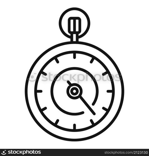 Second stopwatch icon outline vector. Watch timer. Countdown clock. Second stopwatch icon outline vector. Watch timer