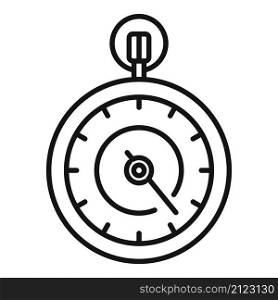 Second stopwatch icon outline vector. Watch timer. Countdown clock. Second stopwatch icon outline vector. Watch timer