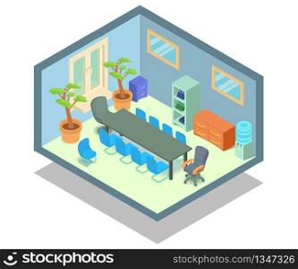 Secretaire concept banner. Isometric banner of secretaire vector concept for web, giftcard and postcard. Secretaire concept banner, isometric style