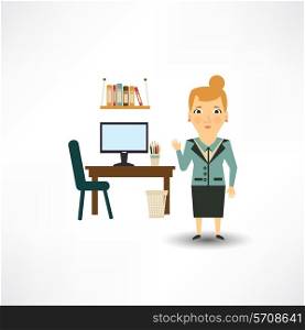 secretary on a workplace