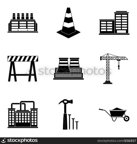 Sector icons set. Simple set of 9 sector vector icons for web isolated on white background. Sector icons set, simple style