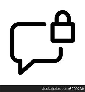 secure chat bubble, icon on isolated background