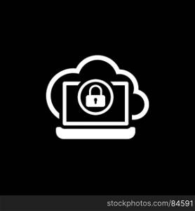 Secure Cloud Access Icon. Flat Design.. Secure Cloud Access Icon. Flat Design Isolated Illustration.