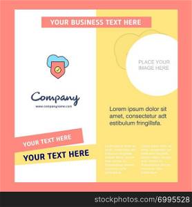Secure cloud Company Brochure Template. Vector Busienss Template