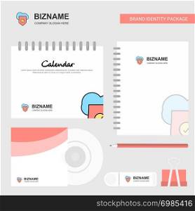 Secure cloud Logo, Calendar Template, CD Cover, Diary and USB Brand Stationary Package Design Vector Template