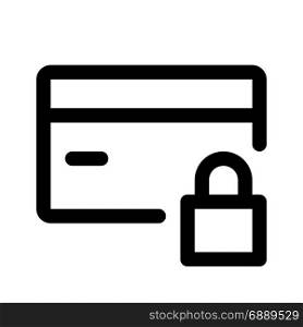 secure credit card, icon on isolated background