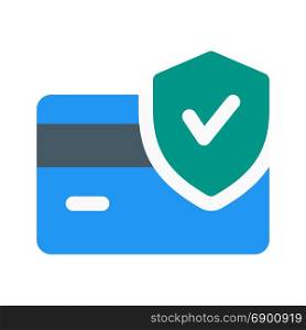 secure credit card, icon on isolated background