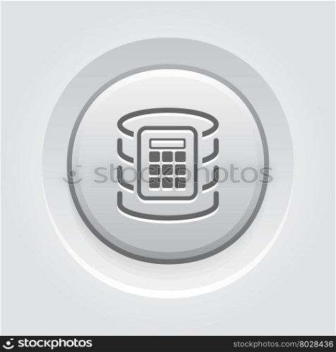 Secure Database Icon.. Secure Database Icon. Flat Design. Business Concept Grey Button Design