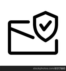 secure email, icon on isolated background
