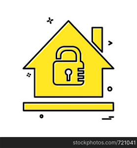 Secure Home icon design vector