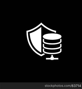 Secure Hosting Icon. Flat Design.. Secure Hosting Icon. Flat Design. Business Concept Isolated Illustration.