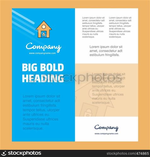 Secure house Business Company Poster Template. with place for text and images. vector background