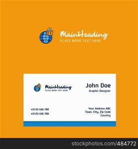 Secure internet logo Design with business card template. Elegant corporate identity. - Vector
