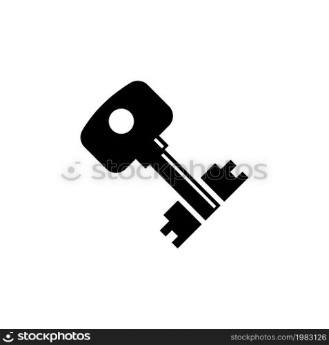 Secure Key Silhouette, Lock or Unlock Device. Flat Vector Icon illustration. Simple black symbol on white background. Secure Key Silhouette sign design template for web and mobile UI element. Secure Key Silhouette, Lock or Unlock Device. Flat Vector Icon illustration. Simple black symbol on white background. Secure Key Silhouette sign design template for web and mobile UI element.