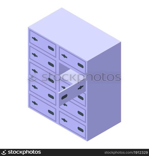 Secure locker storage icon isometric vector. Room closet. Safe security. Secure locker storage icon isometric vector. Room closet