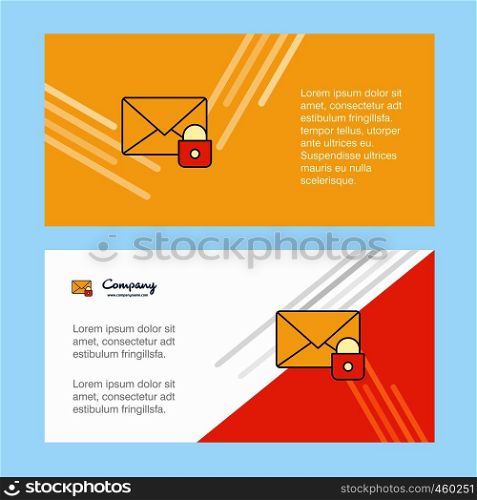 Secure mail abstract corporate business banner template, horizontal advertising business banner.