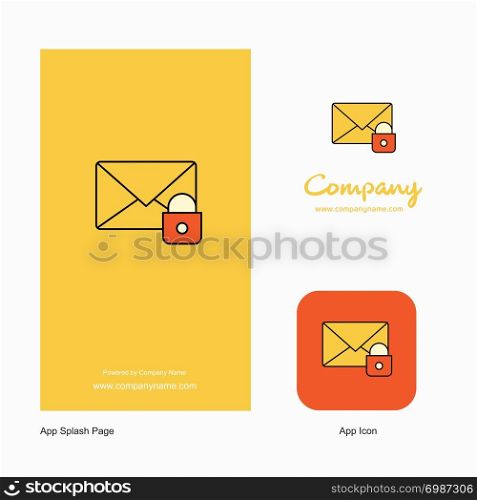 Secure mail Company Logo App Icon and Splash Page Design. Creative Business App Design Elements