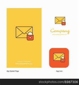 Secure mail Company Logo App Icon and Splash Page Design. Creative Business App Design Elements
