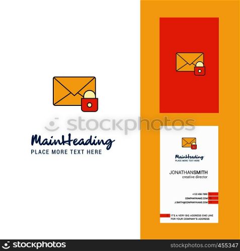 Secure mail Creative Logo and business card. vertical Design Vector