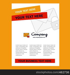 Secure mail Title Page Design for Company profile ,annual report, presentations, leaflet, Brochure Vector Background