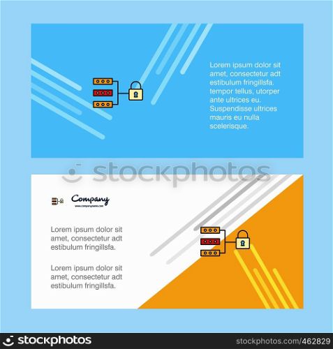 Secure network abstract corporate business banner template, horizontal advertising business banner.