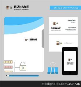 Secure network Business Logo, File Cover Visiting Card and Mobile App Design. Vector Illustration