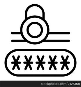 Secure password icon outline vector. Stop cyber. Money key. Secure password icon outline vector. Stop cyber