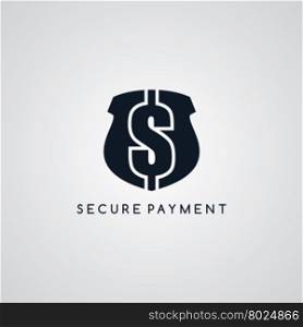 secure payment protection. secure payment logotype protection theme vector art illustration