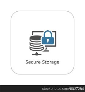 Secure Storage Icon. Flat Design.. Secure Storage Icon. Flat Design Isolated Illustration.