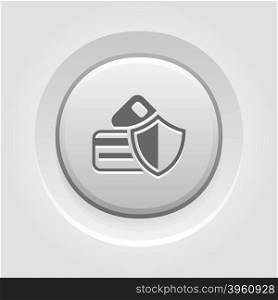 Secure Transaction Icon. Secure Transaction Icon. Business Concept Grey Button Design