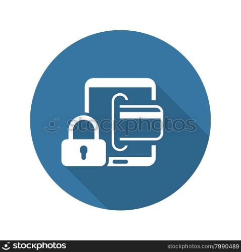 Secure Transactions Icon. Flat Design. Business Concept. Isolated Illustration.. Secure Transactions Icon. Flat Design.