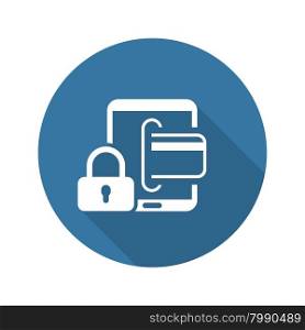 Secure Transactions Icon. Flat Design. Business Concept. Isolated Illustration.. Secure Transactions Icon. Flat Design.