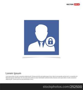 Secure User Icon - Blue photo Frame