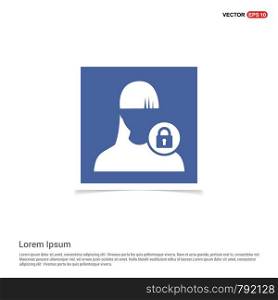Secure User Icon - Blue photo Frame