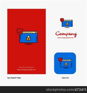 Secure website Company Logo App Icon and Splash Page Design. Creative Business App Design Elements