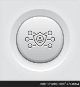 Secured Access Icon. Secured Access Icon. Business Concept Grey Button Design